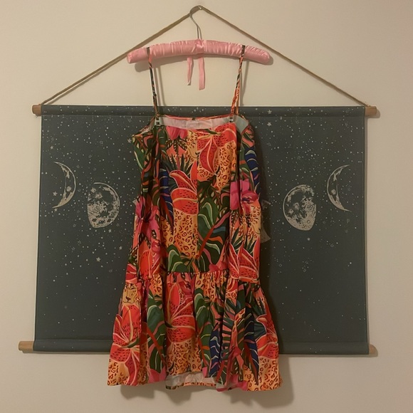 🌙SHEIN Vibrant Floral Spaghetti Strap Dress🌙 - Picture 9 of 10